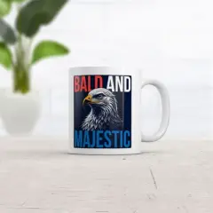 Crazy Dog Bald and Majestic Mug Funny Sarcastic Eagle Graphic Novelty Coffee Cup-11oz