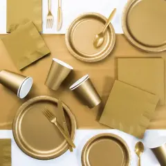 24ct Glittering Gold Oval Plates Gold