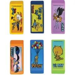 Dog Man Theme Beveled Erasers (6 Pack) - Featuring Your Favorite Characters