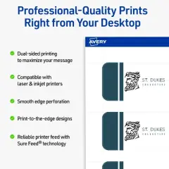Avery Rounded Price Tags, 1-1/2" x 3", Matte White, 250 Total