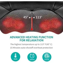 Nekteck Shiatsu Neck and Back Massager With Bag