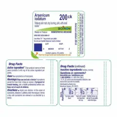 Arsenicum Iodatum 200CK by Boiron Homeopathic Single Medicine For First Aid  -  80 Pellet