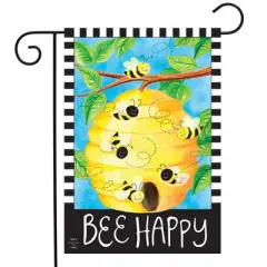 Bee Happy Bees Spring Garden Flag 18" x 12.5" Briarwood Lane