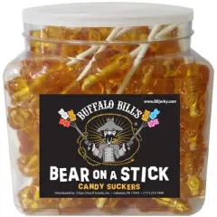 Buffalo Bills 48-ct Honey Bears On A Stick (made with real honey) - Two 48-Ct Tubs