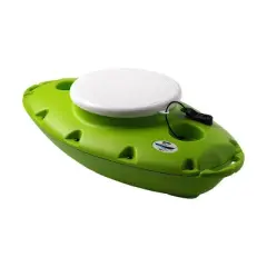 CreekKooler Pup 15 Quart Floating Beverage Water Portable Cooler Portable, Green with 8 Foot Adjustable Position Floating Cooler Tow Behind Rope Strap