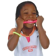 Abilitations Chewlery Chewable Necklace and Bracelet, Orange, Set of 2