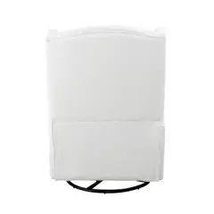 SECOND STORY HOME Hemingway Swivel Recliner Chair - White