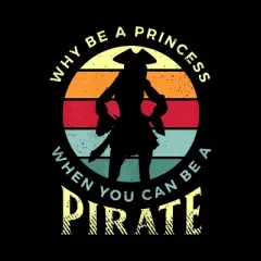 Junior's Design By Humans Funny Pirate Freebooter Buccaneer By MINHMINH T-Shirt