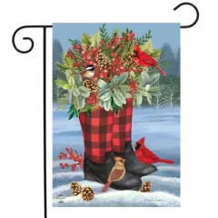 Briarwood Lane Winter Garden Flag 12x18 For Outdoor Winter Boots For Winter Garden Flag Flags For Outside