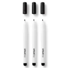 Cricut Joy 3pk Permanent Markers 1.0 Black: Felt Tip Pens, Cricut Pen Set, Stationery, Office Supplies, 3 Count