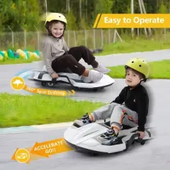 Sandinrayli 18-Volt Kids Ride on Drift Car Electric Drifting Car with 360 Degree Rotating, Flashing Lights and Music
