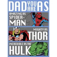 Boy's Marvel Dad You Are as Amazing as Spider-Man Mighty as Thor Incredible as the Hulk Performance Tee
