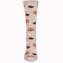 Memoi I'd Like S'more Please Bamboo Blend Crew Socks