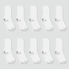 Hanes Women's Cushioned 10pk Crew Socks - 5-9