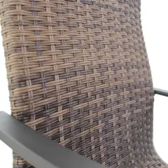 Courtyard Casual Santa Fe 5 pc Rectangle Fire Pit Set with Wicker Spring Chairs  Includes One Rectangle Fire Pit and Four Wicker Spring Chairs