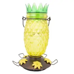 Perky-Pet Hummingbird 28 oz Glass/Plastic Pineapple Nectar Feeder 5 ports (Case of 2)