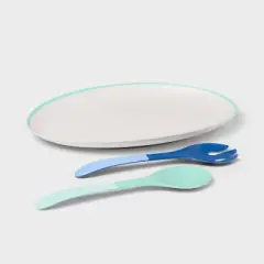 18" Oval Serve Platter with Utensils - Sun Squad&trade;