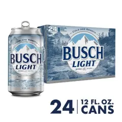 Busch Light American Lager Beer - 24pk/12 fl oz Cans