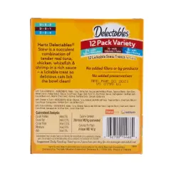 Hartz Delectables Stew Lickable Chicken, Tuna, Shrimp and Whitefish Flavor Cat Treats - 1.4oz/12ct Variety Pack