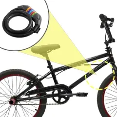 Unique Bargains Portable 5 Digit Security Resettable Combination Bicycle Cable Lock 4 Feet Long 1/2 Inch Diameter