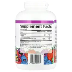 Natural Factors Fruit-Flavor Chew Vitamin C, Blueberry, Raspberry and Boysenberry, 500 mg, 180 Chewable Wafers