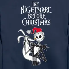 Men's The Nightmare Before Christmas Jack Skellington Santa Hat Logo Sweatshirt