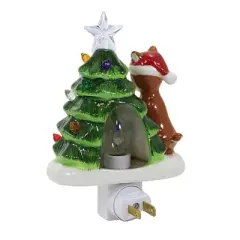 Christmas 6.5" Rudolph With Vintage Tree Night Light Electric Plug-In Roman, Inc  -  Nightlights