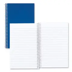 National Single-Subject Wirebound Notebooks, Medium/College Rule, Blue Kolor Kraft Front Cover, (80) 7.75 x 5 Sheets