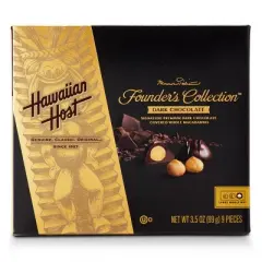 Hawaiian Host Dark Chocolate Whole Macadamias 3.5 oz