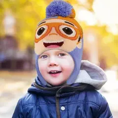 Blippi Toddler Boys Winter Beanie Hat and Mitten Set, Toddlers Ages 2-4