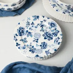 Stone Lain Set of 4 Fiore New Bone Salad Plates Blue