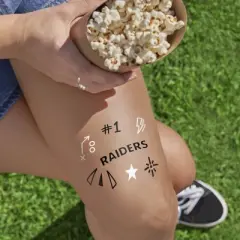 NFL Las Vegas Raiders Temporary Tattoo Marker - 3pk