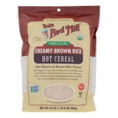 Bob's Red Mill Organic Creamy Brown Rice Hot Cereal - Case of 4/24 oz