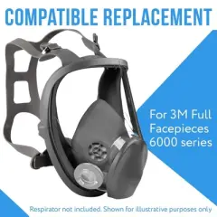 Impresa Replacement Head Harness Straps for Respirator Mask - 2 Pack - Compatible with 3M Full Facepieces 6000 Series
