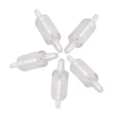 Unique Bargains Non-return Plastic Air Pump Check Valves Clear for Aquarium 5 Pcs