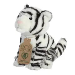 Aurora Small White Tiger Eco Nation Eco-Friendly Stuffed Animal 7.5"