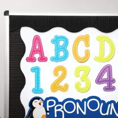 Sparkle and Bash 144-Count Alphabet Letters and Numbers Cutouts for Classroom Bulletin Board, Assorted Colors