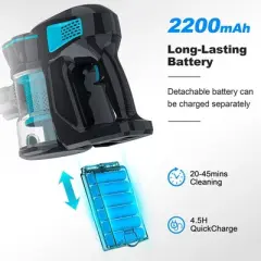 INSE V770 Cordless Vacuum Cleaner 12KPA Suction Power for Harwood Floor Cleaning