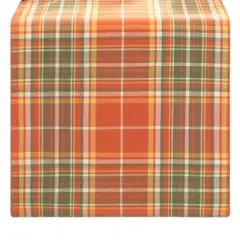 Elrene Hawley Plaid Harvest Cotton Table Runner - Elrene Home Fashions