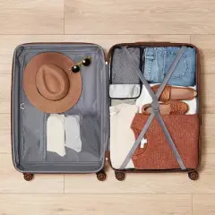 YONWAY 3 Piece Luggage Set, Scratch-Resistant Surface Luggage Set, with Wheels & TSA Lock