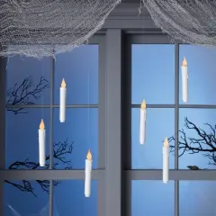 6ct 7" LED Battery Operated Color Changing Hanging Candle Lights Halloween Decorative Prop White - Hyde and EEK! Boutique&trade;