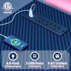 Bestier 58" Gaming Desk with LED Lights L Shaped Desk with Power Outlet & Monitor Stand Corner Computer Desk