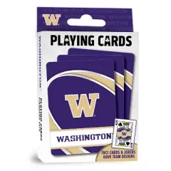 MasterPieces Officially Licensed NCAA Washington Huskies Playing Cards - 54 Card Deck for Adults