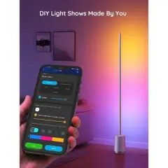 Govee RGBIC Floor Lamp: Multicolored LED Light Effects & Metal Home Spotlight