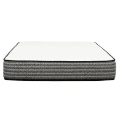 HomeStock Majestic 12 in. Pocket Coil Hybrid Mattress, Gray