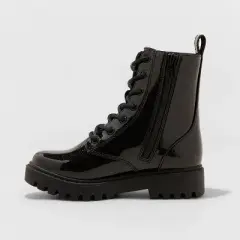 Girls' Rochelle Glitter Zipper Lace-Up Combat Boots - art class&trade;