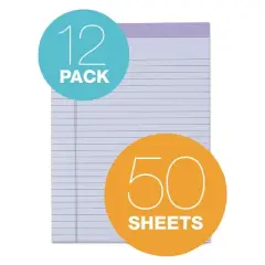 Tops Prism Plus Colored Legal Pads 8 1/2 x 11 3/4 Orchid 50 Sheets Dozen 63140
