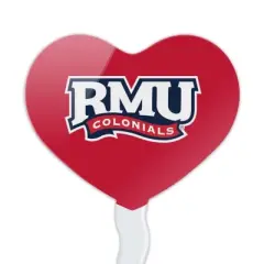 Robert Morris University Secondary Logo Heart Love Cupcake Picks Toppers Decoration Set of 6