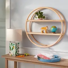 Rattan Kids' Round Shelf Natural - Pillowfort&trade;