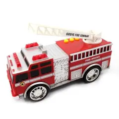 Insten 2 Piece Emergency Vehicle Toy Playset For Kids, Fire Truck, Police Car, Ambulance, 7in